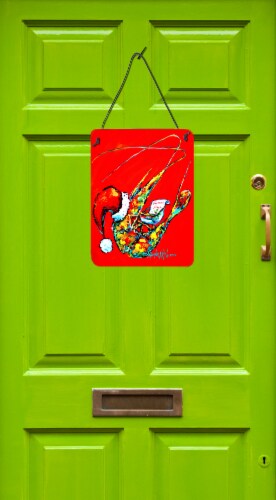 Carolines Treasures MW1197DS1216 Happy Holidays Shrimp Wall or Door Hanging Pri Perspective: back