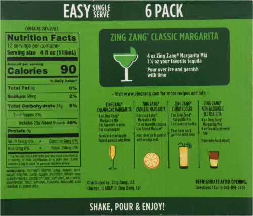 Zing Zang All Natural Margarita Mix Perspective: back