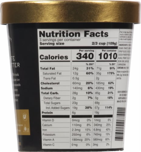 Oberweis® Chocolate Peanut Butter Ice Cream Pint Perspective: back