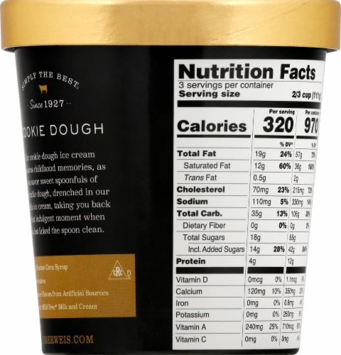Oberweis® Cookie Dough Ice Cream Perspective: back