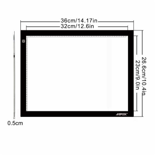 AGPtek New A4 LED Artcraft Tracing Light Pad Extra Large Active Area