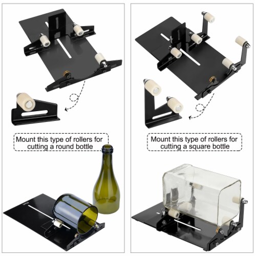 Glass Bottle Cutter, Fixm Square & Round Bottle Cutting Machine, Wine Bottles and Beer Bottle Perspective: back