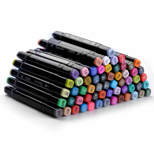 60 Colors Marker Pen Set, AGPtek Permanent Dual Tips Marker Pens Art Markers  with Zipper Carrying Bag for Kids Adults Drawing, Sketching, Highlighting &  Underlining : : Office Products