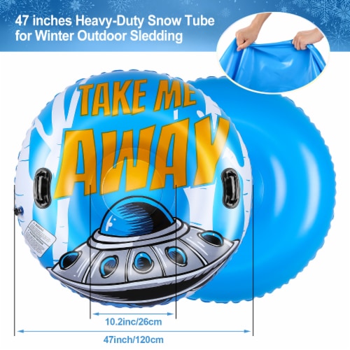 CAMULAND 47-Inch Winter Snow Tube Flying Saucer Type Perspective: back