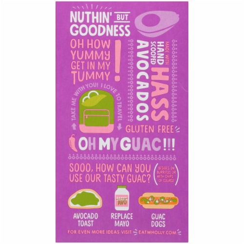 Wholly Guacamole Chunky Mediums Guacamole Minis Perspective: back