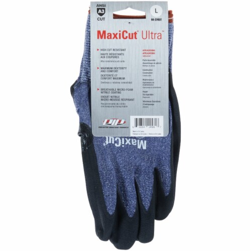 MaxiCut Ultra Men's Large Nitrile Coated Glove 44-3745T/L Perspective: back