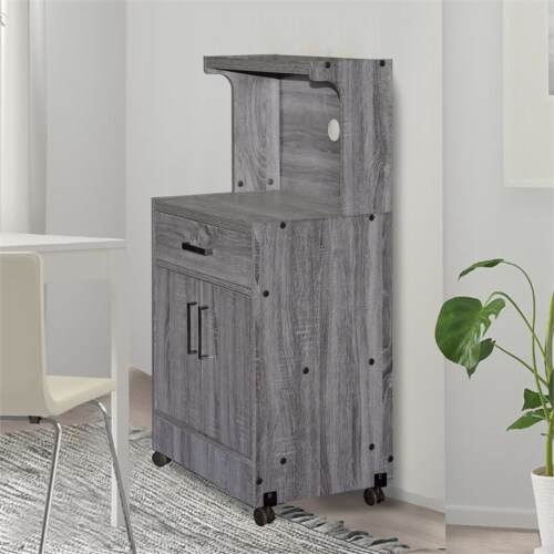 Gray clearance microwave cart