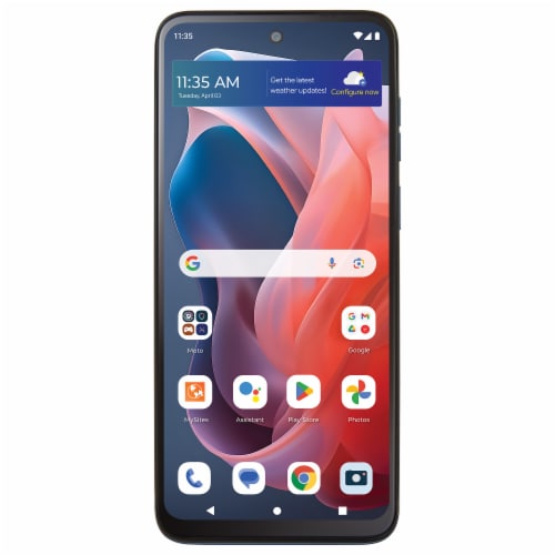 Simple Mobile Moto G Play Prepaid Smartphone - Blue Perspective: back