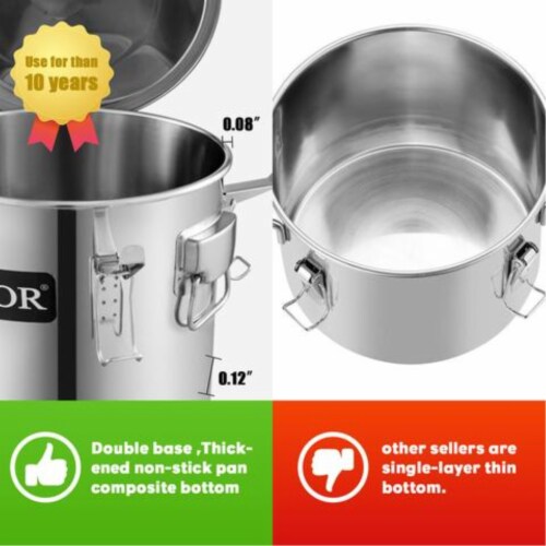 3 Pots 5 Gallon Home Diy Wine Water Distiller Moonshine Still Boiler Kit Perspective: back