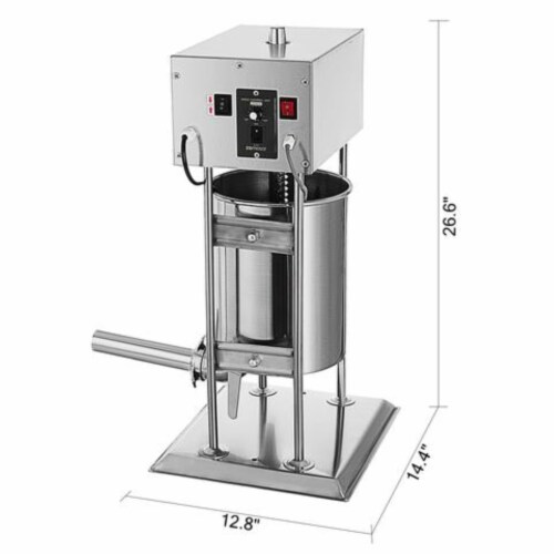 10L 15.4Lb Electric Commerical Sausage Stuffer Stainless Dual Speed Best Price Perspective: back