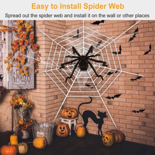 Halloween Decorations Spider Outdoor 49inch Halloween Spider Perspective: back