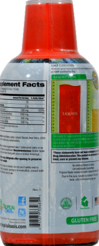 Tropical Oasis Liquid Glucosamine Chondroitin Supplement Perspective: back