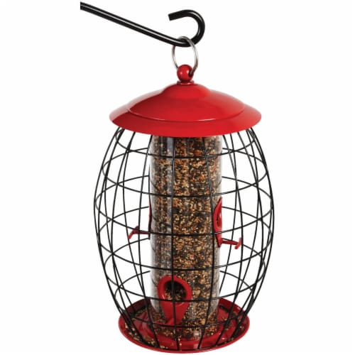 Stokes Select Sweet Tweet Cafe Plastic Cage Bird Feeder - Red Perspective: back