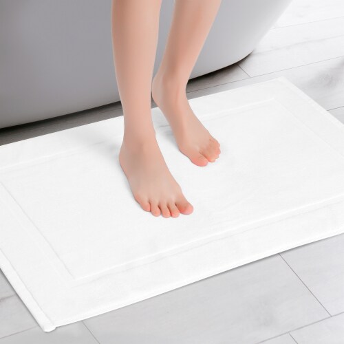 uxcell Towel Cotton Banded Reversible Step Out Soft Plush Absorbent Bath Rug Perspective: back