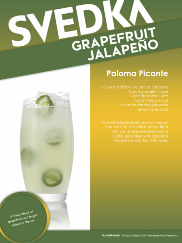 Svedka Grapefruit Jalapeno Vodka Perspective: back