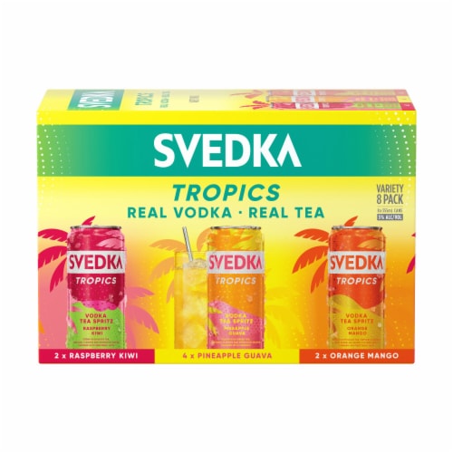 Svedka Tropics Vodka Tea Spritz Variety Pack Perspective: back