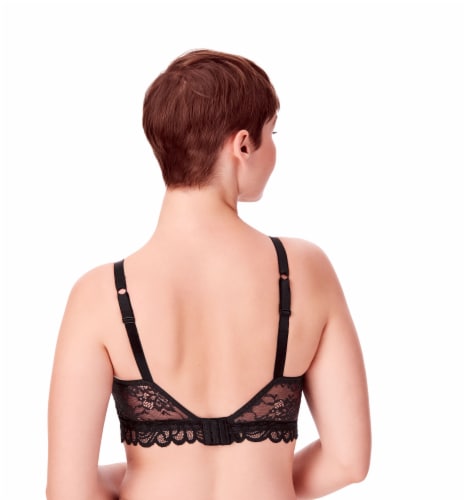 Bali Lace Desire Wire-Free Bra - Black Perspective: back