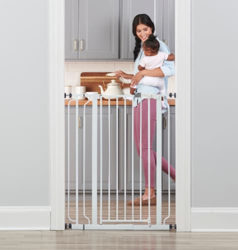 Regalo Easy-Step Extra Tall Baby Safety Gate - White Perspective: back