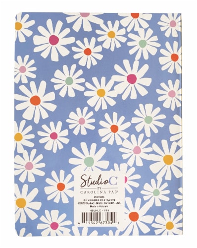 Carolina Pad Cheerful Daisy Layflat Journal Perspective: back
