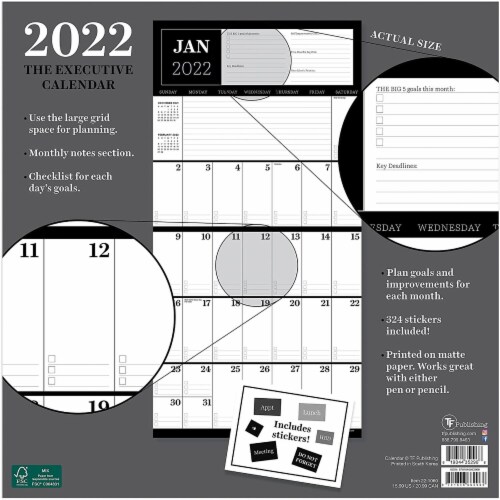 TF Publishing 2022 Big Grid The Executive Wall Calendar, 1 ct Ralphs