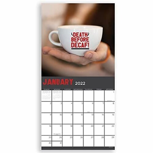 2022 Wall Calendar Mean Sassy Mugs 12x12 In 16 Months Large Grid
