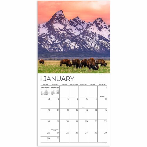 2022 National Parks Wall Calendar by TF Publishing Perspective: back