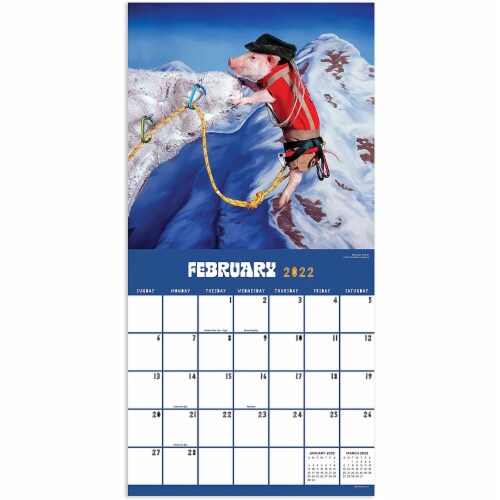 2022 Playful Pigs Wall Calendar by TF Publishing Perspective: back