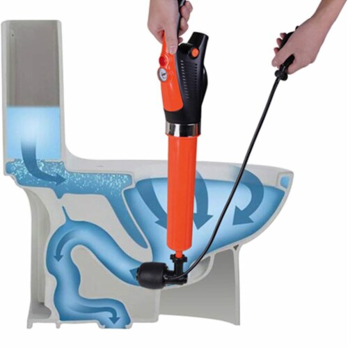 FEIYABDF Electric Rechargeable High Pressure Air Plunger for Unclogging Pipes Perspective: back