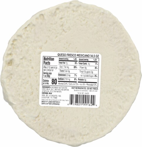 La Vaquita Queso Fresco Mexicano Fresh Cheese Perspective: back