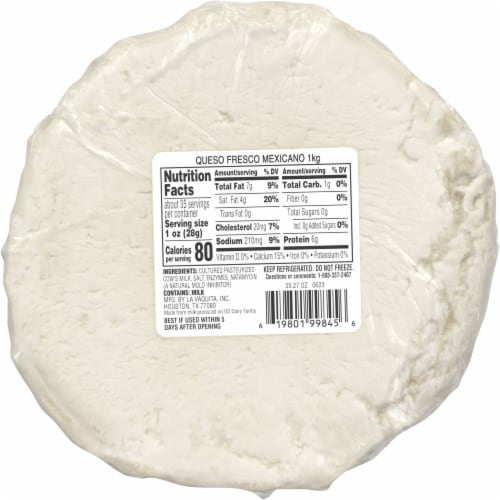 queso fresco Nutrition Facts and Calories, Description