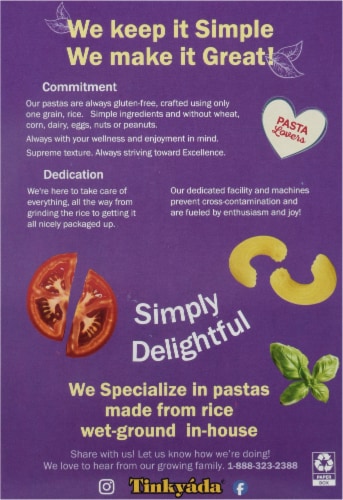 Tinkyada® Pasta Joy™ Gluten Free Brown Rice Elbow Pasta Perspective: back