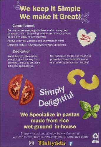 Tinkyada® Pasta Joy™ Gluten-Free Organic Brown Rice Elbow Pasta Perspective: back