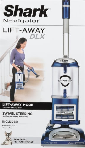 Shark® Navigator Lift-Away Deluxe Upright Vacuum - Blue/Gray Perspective: back
