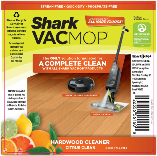Shark VACMOP Hardwood Floor Cleaner Refill Bottle Citrus Lemon