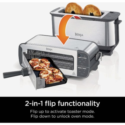 Ninja ST101 Foodi 2 in 1 Flip Toaster And Compact Toaster Oven