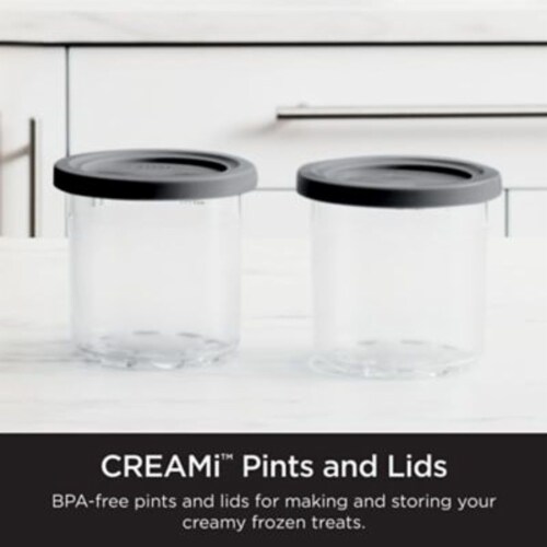 Ninja® CREAMi® Pint Containers with Lids Perspective: back