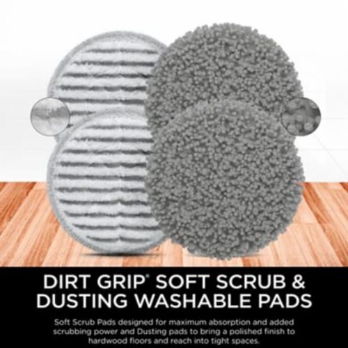 Shark® Dirt Grip® Soft Scrub & Dusting Washable Pads (4-Piece Set) Perspective: back
