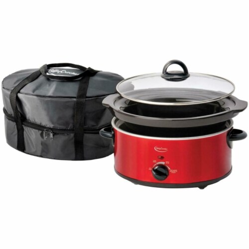 5 qt. Red Oval Slow Cooker with Travel Bag 5 qt. Red Oval Slow Cooker with Travel Bag