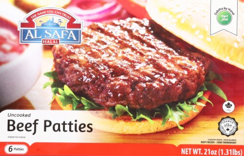 Al Safa Halal™ Beef Patties Perspective: back