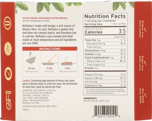 NuPasta The Low Calorie Pasta Konjac Spaghetti Perspective: back