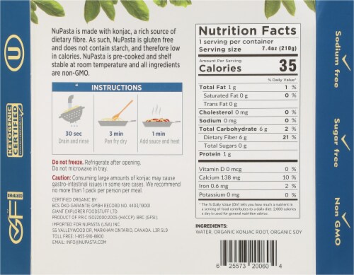 NuPasta Organic Konjac Angel Hair Pasta Perspective: back