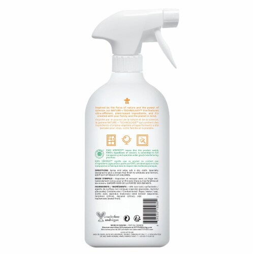 Attitude Citrus Zest Window & Mirror Cleaner Perspective: back
