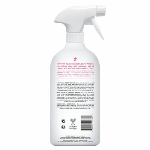 Attitude® Fragrance-Free Fruit & Vegetable Wash Spray Perspective: back