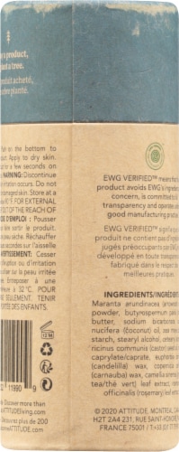 Attitude Natural CareSuper Leaves Unscented Deodorant Perspective: back