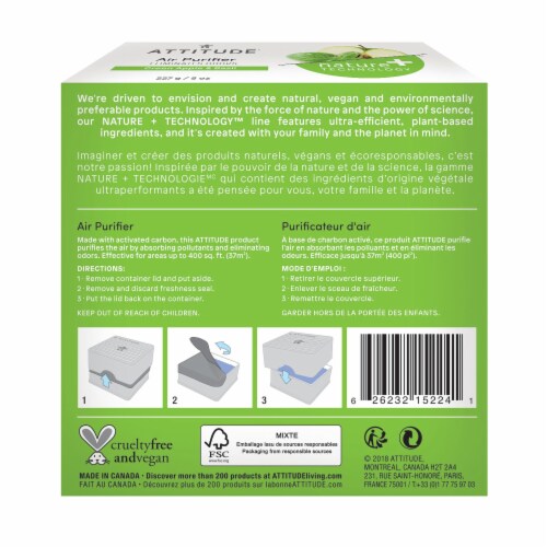 Attitude® Green Apple & Basil Air Purifier Perspective: back