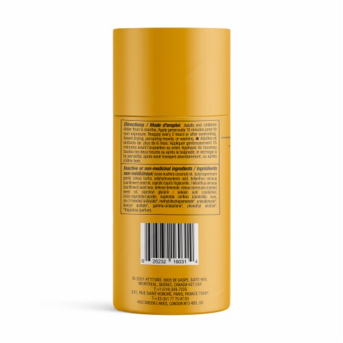 Attitude Natural Care Tropical Mineral Sunscreen Stick SPF 30 Perspective: back
