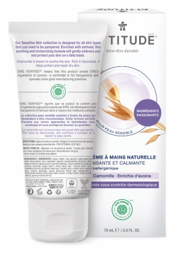 Attitude® Sensitive Skin Chamomile Natural Hand Cream Perspective: back