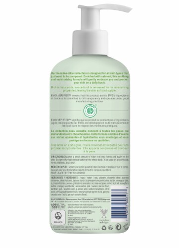 Attitude® Sensitive Skin Intense Nourishing Avocado Oil Natural Body Lotion Perspective: back