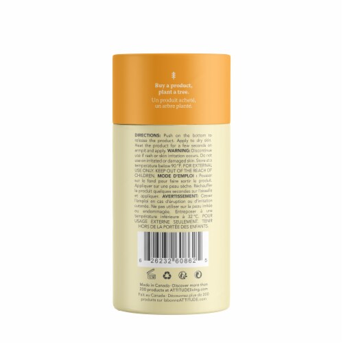 Attitude® Oatmeal Sensitive Baking Soda Free Deodorant With Argan Oil Perspective: back