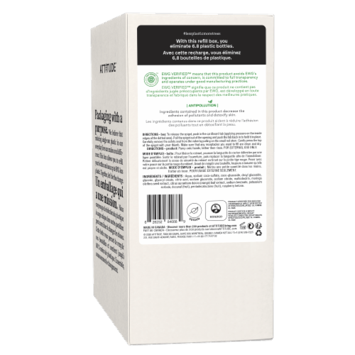 Attitude® Super Leaves™ Orange Leaves Foaming Hand Soap Refill Perspective: back